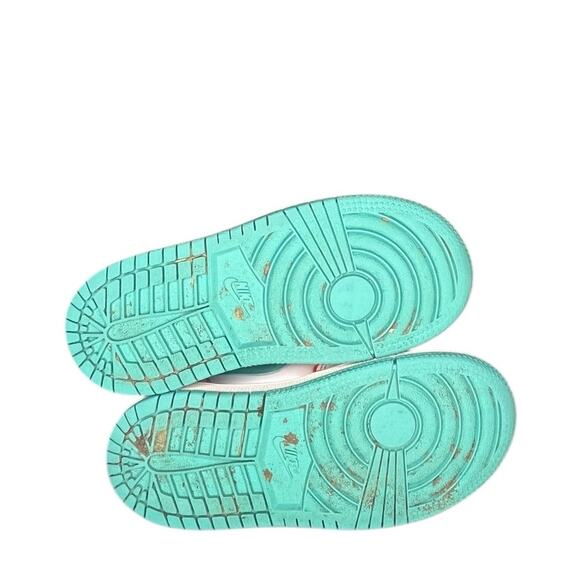 Kids Nike Air Jordan 1 Mid SE TD 'Multi Knit' Size 9C White Green - Picture 5 of 6